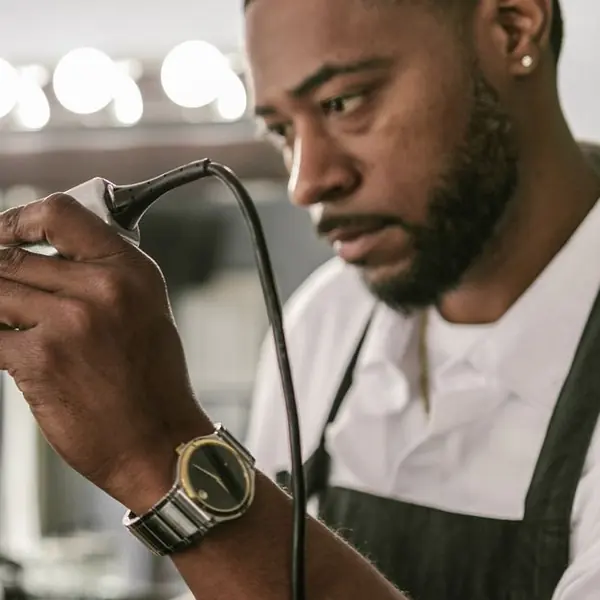 Barber at work (example photo)
